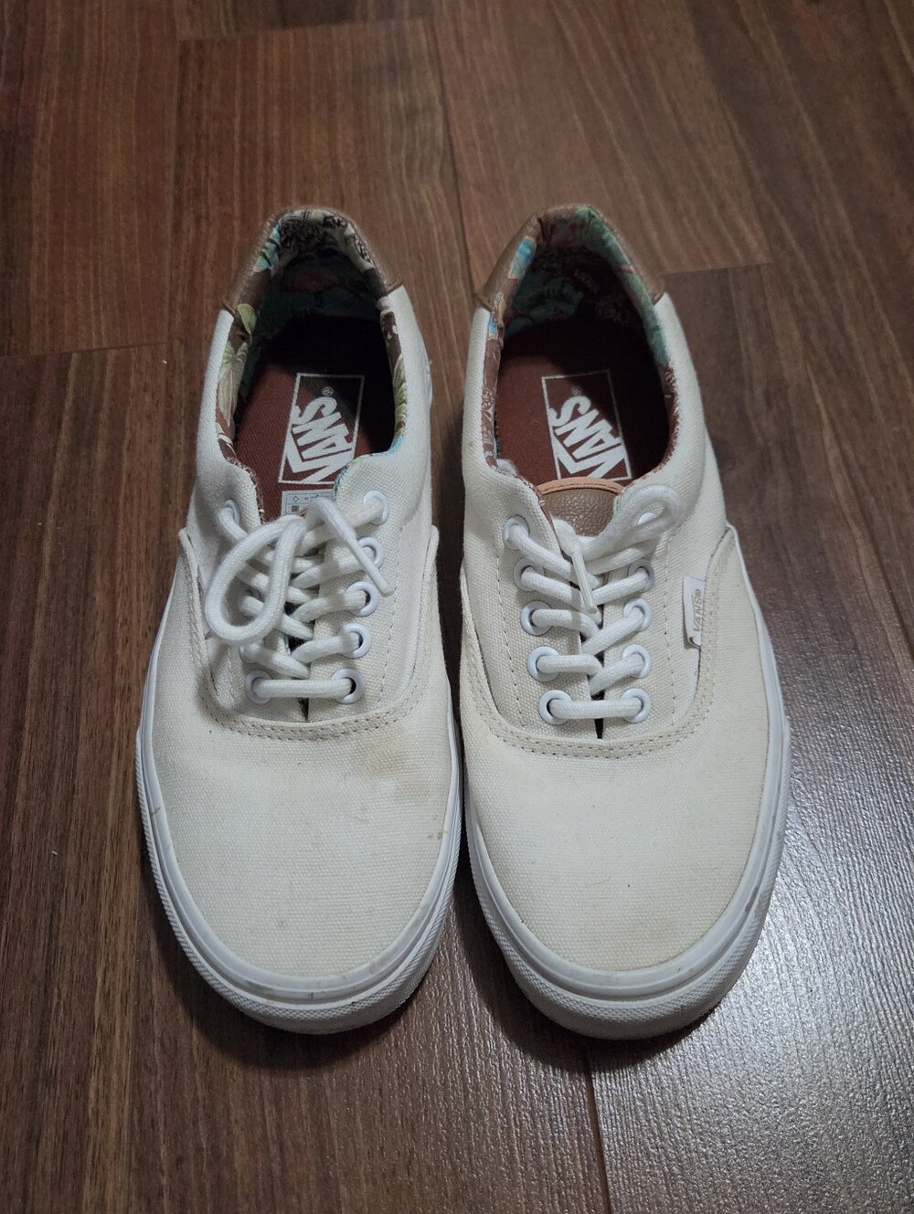 Vans Men’s Canvas Low-Top Sneakers — White